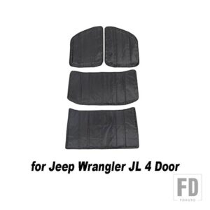 ジープ 車ルーフ音断熱綿パッドキットラングラー JL 2018-24 2025 アクセサリー - for 4 doors
