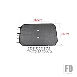 ジープ ラングラー JK 2/4 ドア 2007-2017 トップルーフサンシェードカバー UV サンシェードネット断熱メッシュ - black for 4 doors