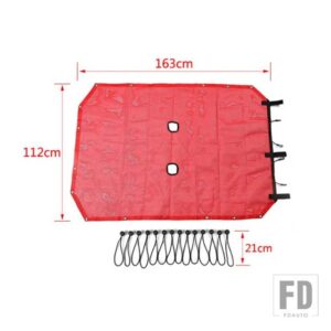 ジープ ラングラー JK 2/4 ドア 2007-2017 トップルーフサンシェードカバー UV サンシェードネット断熱メッシュ - red for 4 doors