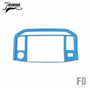 フォード 車インテリアセンターコンソール WINDOWS ナビゲーションパネル装飾カバー F150 2021-24 アップアクセサリー - light blue
