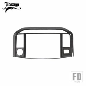 フォード 車インテリアセンターコンソール WINDOWS ナビゲーションパネル装飾カバー F150 2021-24 アップアクセサリー - Black Wood Grain