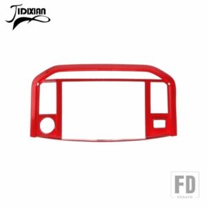 フォード 車インテリアセンターコンソール WINDOWS ナビゲーションパネル装飾カバー F150 2021-24 アップアクセサリー - Red