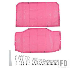 ジープ 車トップサンシェードカバー UV 断熱ネットアクセサリー ラングラー JL 2018-23 アップ用 - Pink