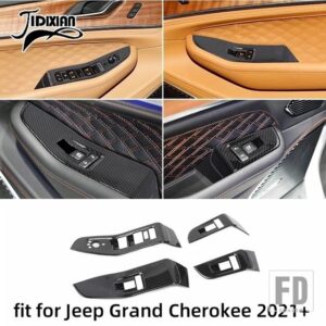 ジープ カーボン車内外装装飾カバーアクセサリーグランドチェロキー 2021-24 2025 - Window Lift Panel