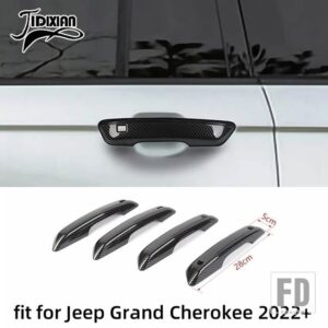 ジープ カーボン車内外装装飾カバーアクセサリーグランドチェロキー 2021-24 2025 - door handle cover