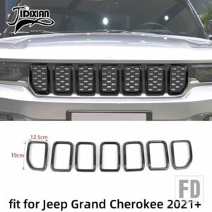 ジープ カーボン車内外装装飾カバーアクセサリーグランドチェロキー 2021-24 2025 - grill cover
