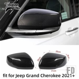 ジープ カーボン車内外装装飾カバーアクセサリーグランドチェロキー 2021-24 2025 - mirror cover