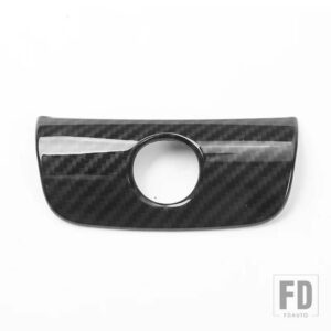 ジープ ラングラー JK 2011-17 インテリアアームレストボックスロック鍵穴装飾カバー - carbon fiber grain