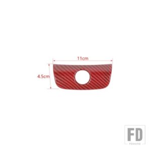 ジープ ラングラー JK 2011-17 インテリアアームレストボックスロック鍵穴装飾カバー - Red Carbon Fiber