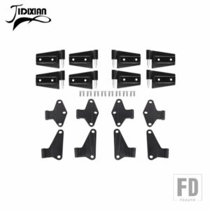ジープ ラングラー JK 4 ドア 2007-2017 車外装ドアヒンジ内装ヒンジ交換アクセサリー - a set 4 door black