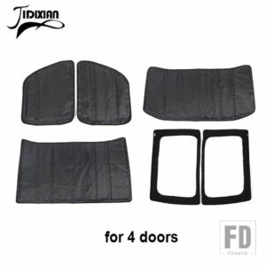 ジープ リアウィンドウルーフ断熱綿パッドキットアクセサリーラングラー JL 2018-24 - 4 doors 6pcs