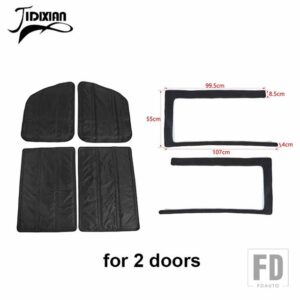 ジープ リアウィンドウルーフ断熱綿パッドキットアクセサリーラングラー JL 2018-24 - 2 doors 6pcs