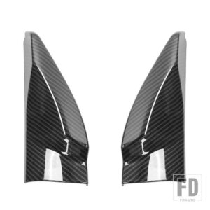 スズキ フロントウィンドウ A ピラートライアングル装飾カバー ジムニー 2019-24 アップアクセサリー - carbon fiber grain