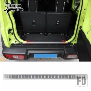 スズキ ランニングボード ドアシルテールドアインナーガードスカッフプレート ジムニー用 2019-24アップ - Tail Door silver