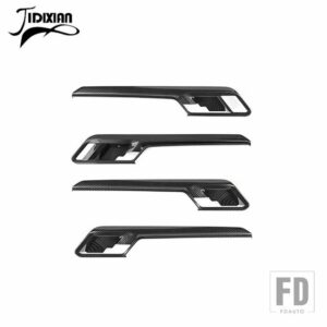 シボレー シルバラード GMC シエラ 2022 2023 2024 ドアインテリアハンドル装飾パネルカバーアクセサリー - carbon fiber grain