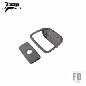ジープ 副パイロット収納ボックスハンドル装飾カバーグランドチェロキー 2011-20 - Black Carbon Fiber