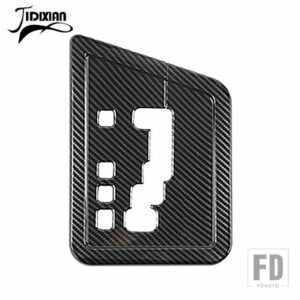 ABS ギアシフトパネル装飾カバーダッジチャレンジャー 2009-14 インテリアアクセサリー - Back carbon fiber