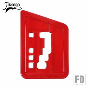 ABS ギアシフトパネル装飾カバーダッジチャレンジャー 2009-14 インテリアアクセサリー - Red