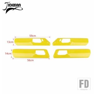 フォード ブロンコ 4 ドア 2021-24 車インナードアハンドルパネル装飾カバーインテリアアクセサリー - Yellow