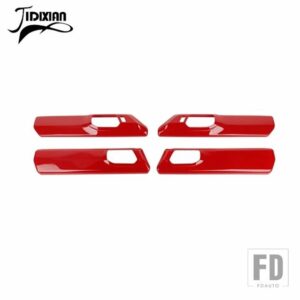 フォード ブロンコ 4 ドア 2021-24 車インナードアハンドルパネル装飾カバーインテリアアクセサリー - Red