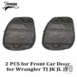 ジープ ドア収納バッグオーガナイザー ラングラー TJ JK JL 1997-2023 グラディエーター JT 2018-21 アップアクセサリー - front 2 pcs