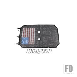 ジープ ラングラー JK 4 ドア 2007-2017 トップルーフサンシェードカバー UV サンシェード断熱ネットアクセサリー - Colorful USA flag