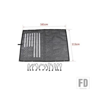 ジープ ラングラー TJ 1997-2006 トップサンシェードカバールーフ抗 UV 日焼け防止ネット断熱メッシュ - Flag