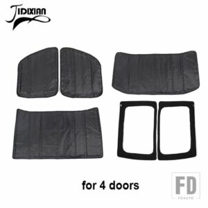 ジープ リア窓ルーフ断熱綿パッドキットアクセサリーラングラー JL 2018-22 - 4 doors 6pcs