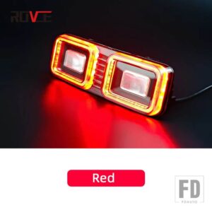 ランドローバー リアバンパーリフレクター LED ライトウィンカーライトディフェンダー 2020-2024 新スタイルリバースランプ - red 2pcs