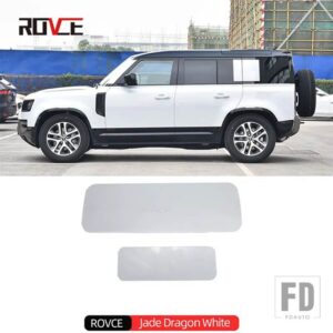 ランドローバー リアスペアタイヤカバーボードディフェンダー 2020-2023 90 110 カバートランクテールゲート装飾 - Jade Dragon White