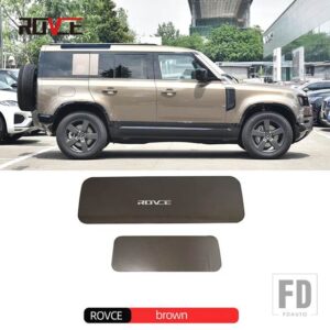 ランドローバー リアスペアタイヤカバーボードディフェンダー 2020-2023 90 110 カバートランクテールゲート装飾 - Brown