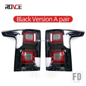 テールライトリアブレーキライトレンジローバーヴォーグ L405 2013-2022 LED テールランプ EU/米国/SVA/黒バージョン LR122375 LR122372 - black 2pcs