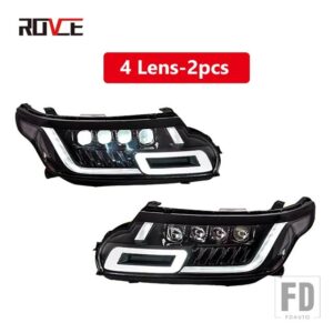 ランドローバー LED ヘッドライト DRL ダイナミック回転ヘッドライトアセンブリレンジローバースポーツ L494 14-17 アップグレード 18