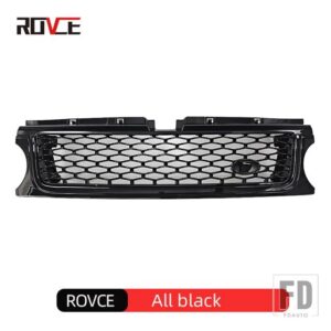 ランドローバー 1個 フロントバンパーグリルレンジローバースポーツ L320 2010-13 ABS メッシュグリルアクセサリー - all black