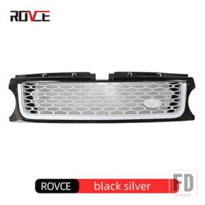 ランドローバー 1個 フロントバンパーグリルレンジローバースポーツ L320 2010-13 ABS メッシュグリルアクセサリー - silver black
