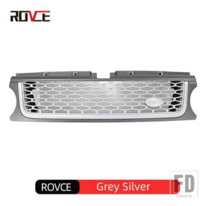 ランドローバー 1個 フロントバンパーグリルレンジローバースポーツ L320 2010-13 ABS メッシュグリルアクセサリー - Gray silver