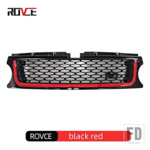 ランドローバー 1個 フロントバンパーグリルレンジローバースポーツ L320 2010-13 ABS メッシュグリルアクセサリー - Black Red