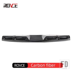 ランドローバー フロントルーフスポイラー DRL ライトランプ LED バーディフェンダー 90 110 2020-2024 アクセサリー - Carbon Fiber
