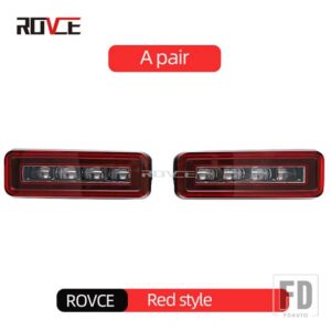 ランドローバー 2個 リアバンパーリバースライトバックアップ電球ディフェンダー 2020-2023 リア信号リバースランプ - Red B