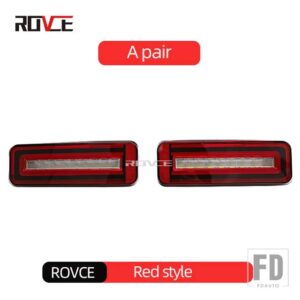 ランドローバー 2個 リア LED バンパーライトブレーキストップランプウィンカーライトディフェンダー 2020-2024 - Red