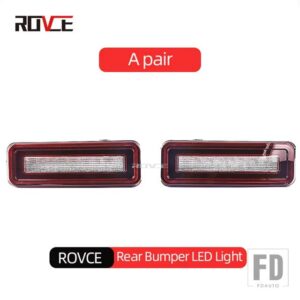 ランドローバー リア LED バンパーライトディフェンダー 2020-2024 L630 リフレクターテールブレーキストップランプライトアセンブリ - Red