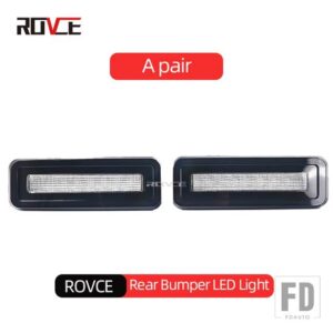 ランドローバー リア LED バンパーライトディフェンダー 2020-2024 L630 リフレクターテールブレーキストップランプライトアセンブリ - Black