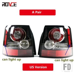 ランドローバー リア LED テールストップライトランプ用レンジローバースポーツ 2005-2013 ウィンカーライトテールライトアセンブリ - US Version 10-13