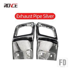 ランドローバー リアバンパーテール喉マフラートリムカバーキット EVOQUE 2012-2019 モデルダイナミックスタイル L538 アクセサリー - Exhaust Pipe Silver