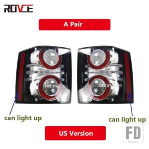 ランドローバー LED テールライトリアテールライトブレーキライト電球付きレンジローバーヴォーグ 2010-2012 L322 LR028513 LR028515 - US version 2 pcs