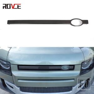 ランドローバー ABS フロントグリル装飾トリムステッカーディフェンダー 90 110 2020-2023 自動 - ABS carbon black