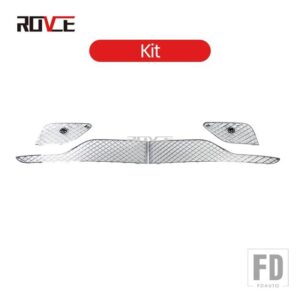 車グリルフロントバンパーメッシュグリルメッキブラックスタイルベントレー GT 6.0 2016 2017 2018 アクセサリー - silver bumper kit