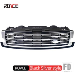 ランドローバー フロントグリルアッパーレーシンググリルレンジローバーヴォーグ L460 2023 2024 2025 SV バージョン新スタイルメッシュグリッ - SILVER FRAME