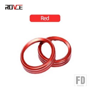 ランドローバー 2個 合金車リアエアコンボリュームノブリングトリムレンジローバーヴォーグ/スポーツ 2018-2020 - Red