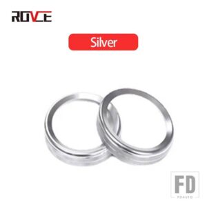 ランドローバー 2個 合金車リアエアコンボリュームノブリングトリムレンジローバーヴォーグ/スポーツ 2018-2020 - Silver